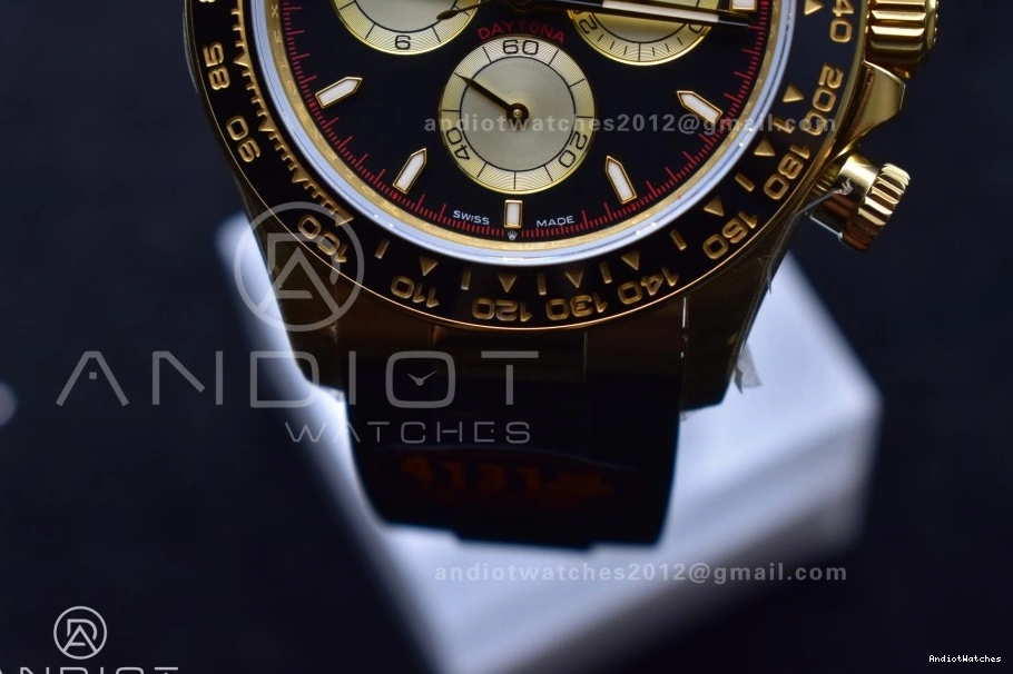 807 Oysterflex SH4131 Daytona 1:1 YG (Weighted) V6 QF on 126518 Black Best Edition Strap Sophisticated Dial 1223